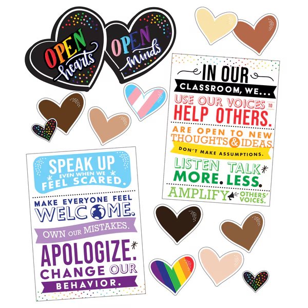Open Hearts, Open Minds Bulletin Board Set, Carson Dellosa, Mfr#: 110520